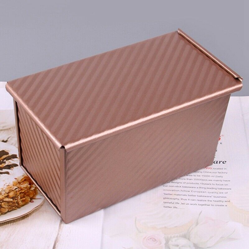 Baking Pullman Loaf Pan with Cover,Bread Pan with Lid,Nonstick Rectangle CorX6R8
