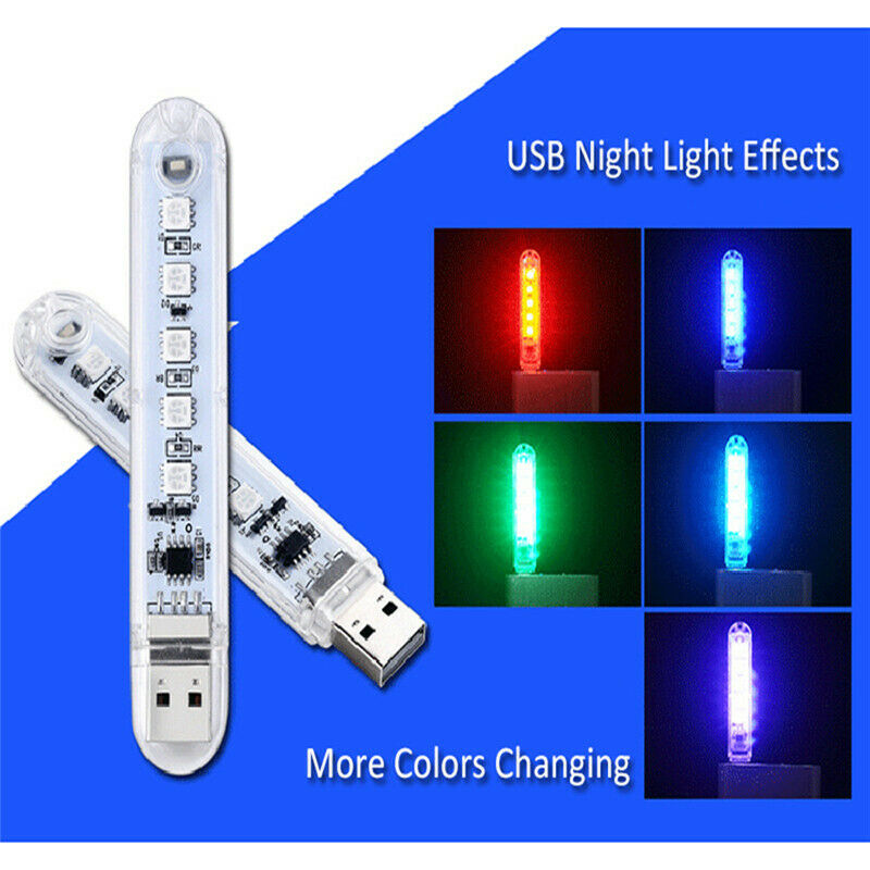 1PC Mini USB 5LED Book Lights Night Light Portable Power Reading La.l8