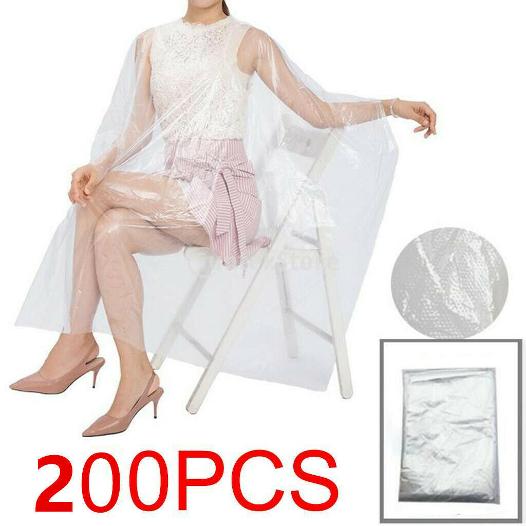 200pcs Disposable Hair Cutting Cape Gown Protect Barber Capes Cloth Apron