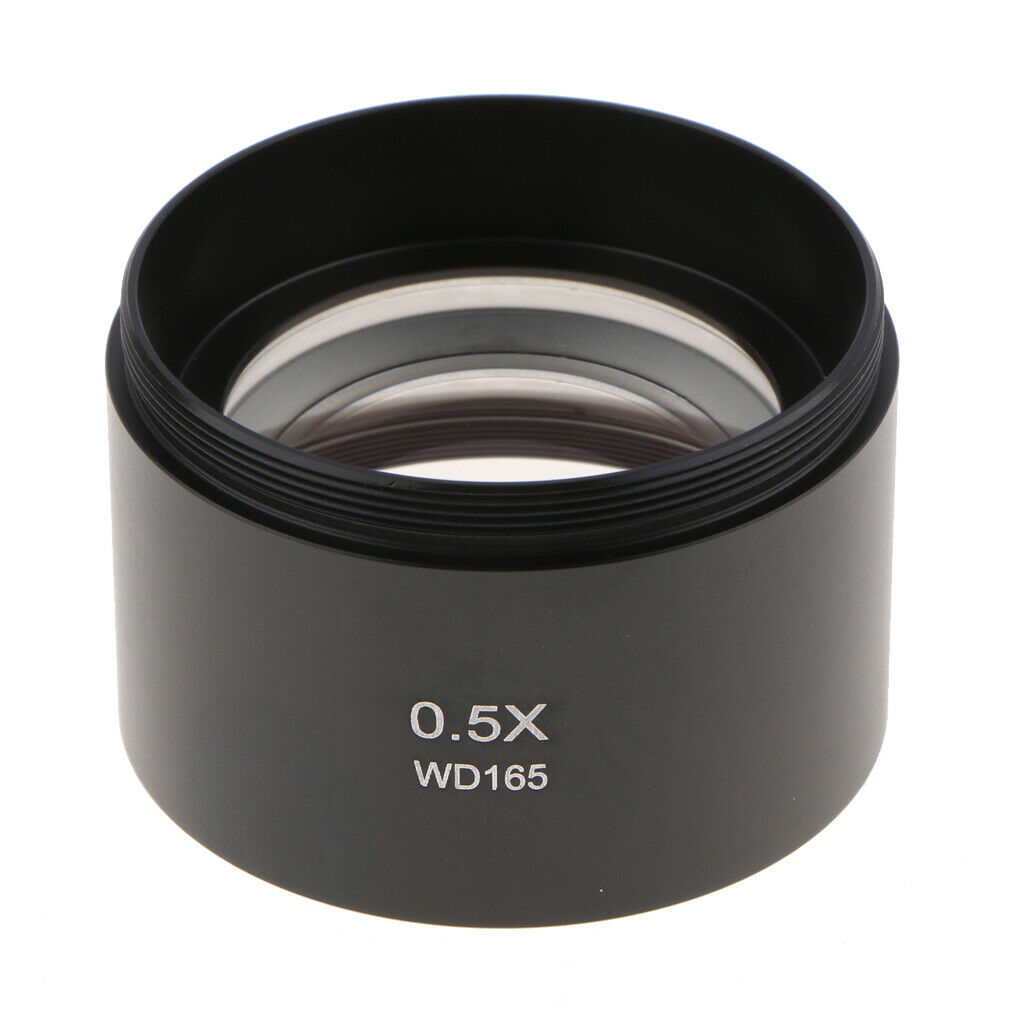 0.5X Barlow Auxiliary Objective Lens Optical Glass for Stero Microscope - 48mm