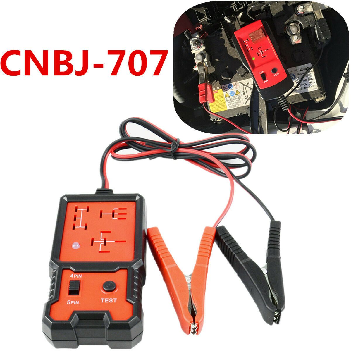 Portable Small Size 12V CNBJ-707 Fast Electronic Automotive Relay Tester Checker