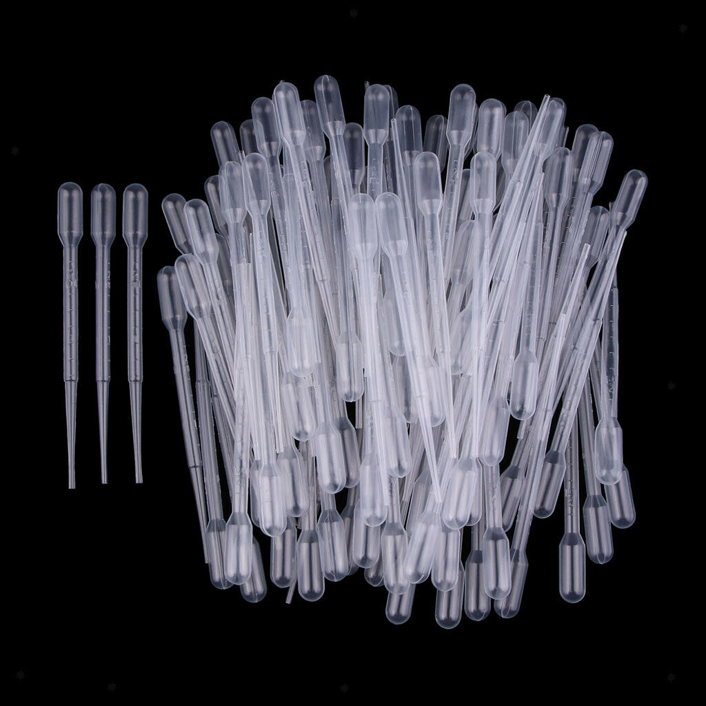 100pcs 2ml Plastic Disposable Transfer Oils Pipettes Eye Droppers