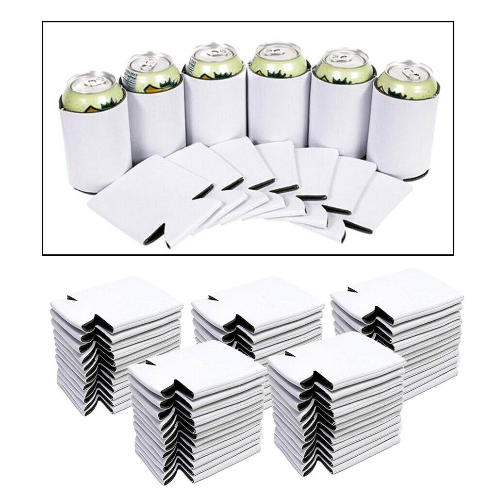50-pack Insulated Beer Can Coolers Sleeves Drink Caddies for BBQ Camping