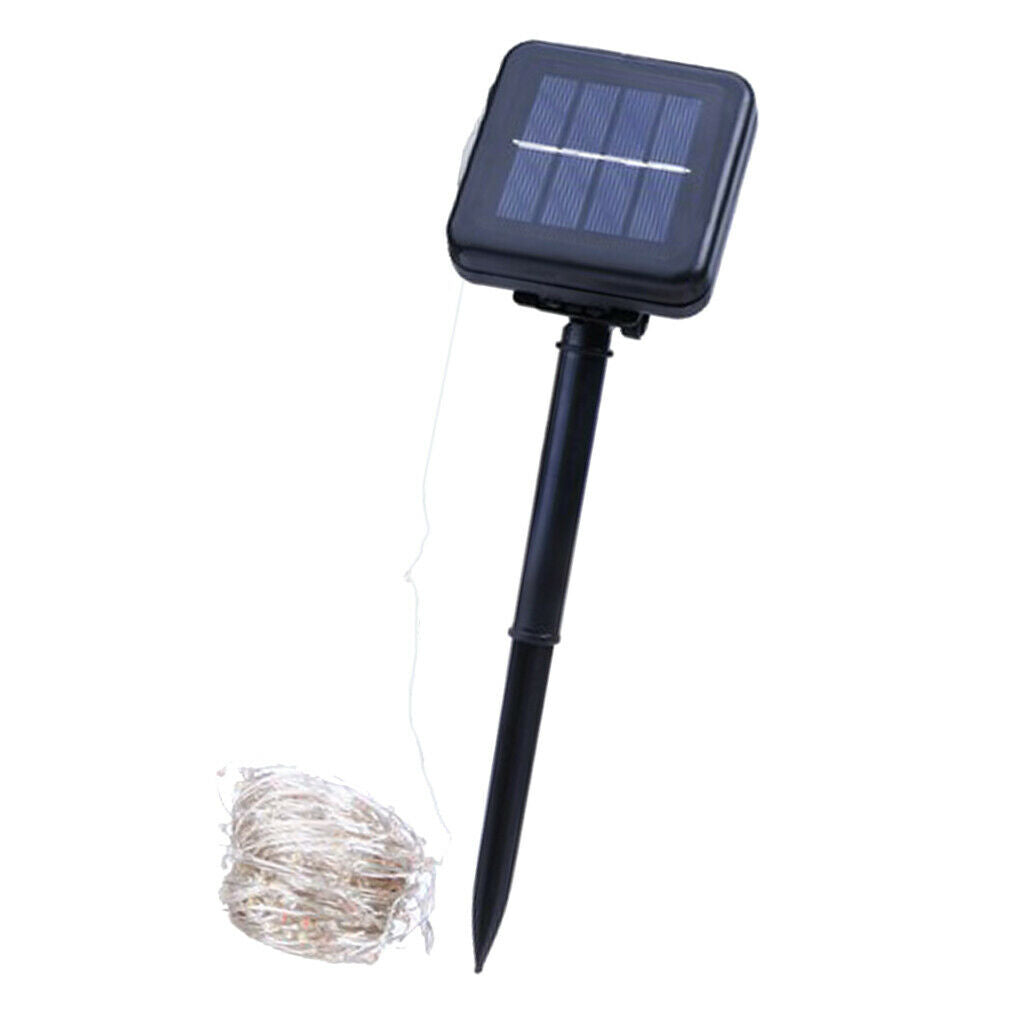 Outdoor Solar Powered 12m 100 LED String Lights Waterproof Lamp Warm