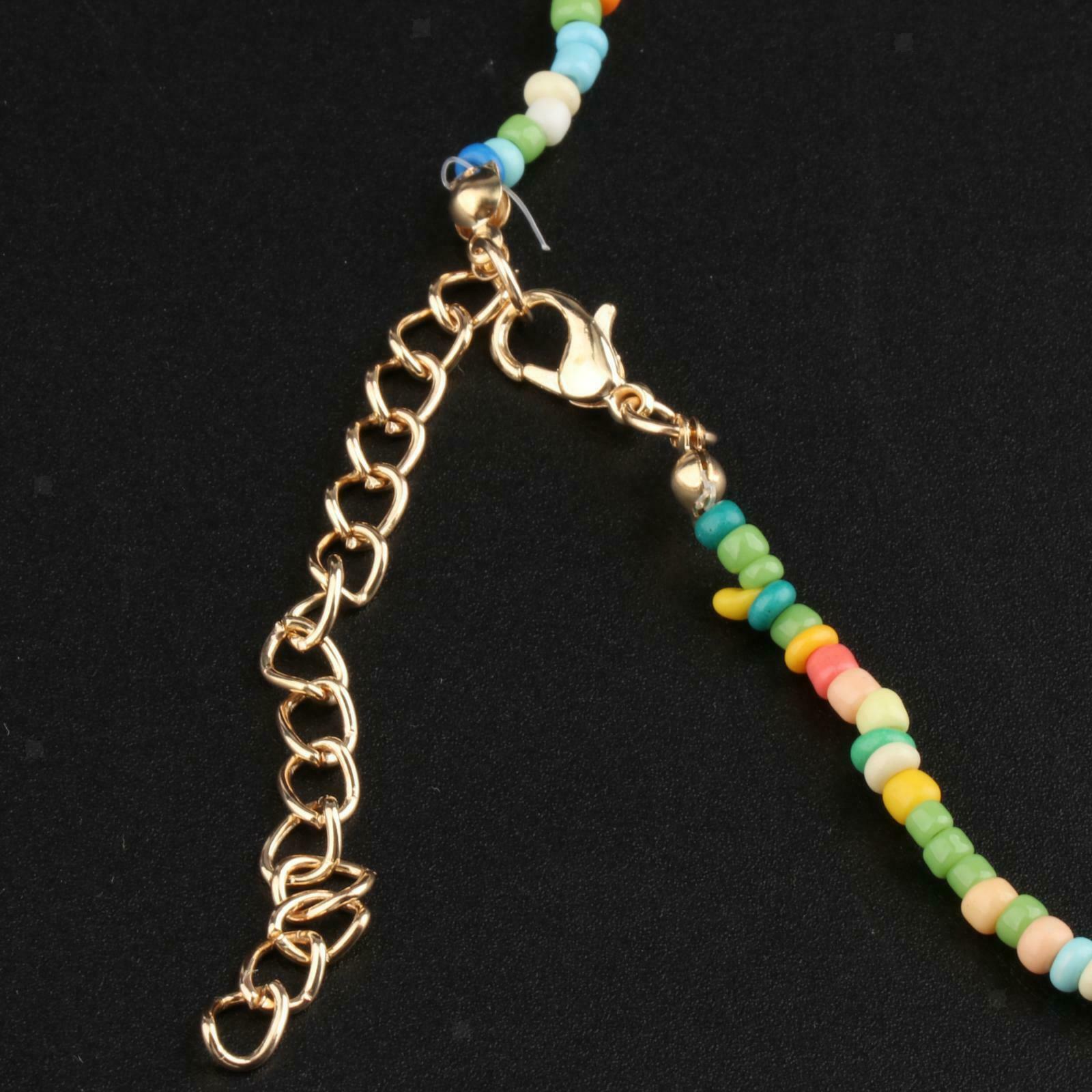 Female Trendy Beads Flower Long Necklace Beach Handmade Choker Accessory