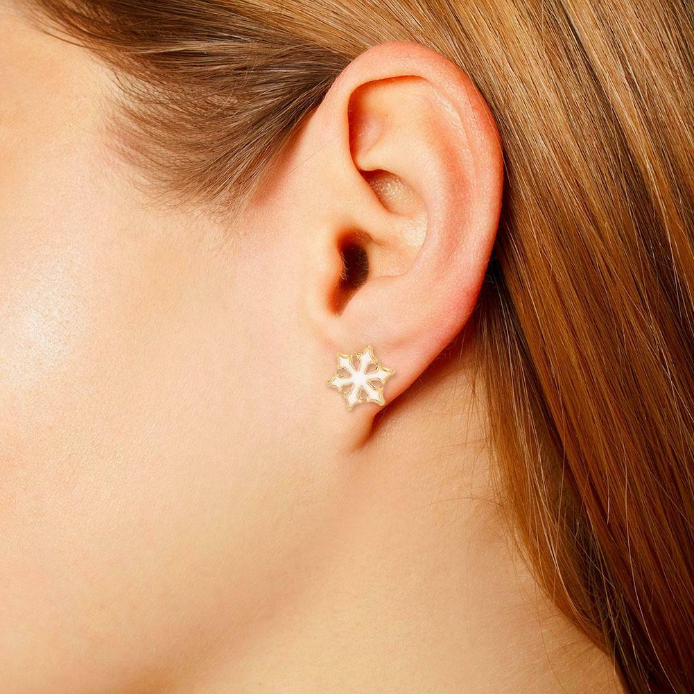 9 Pairs Christmas Stud Earrings Women Gloves Snowflake Dangles Jewelry Gift @