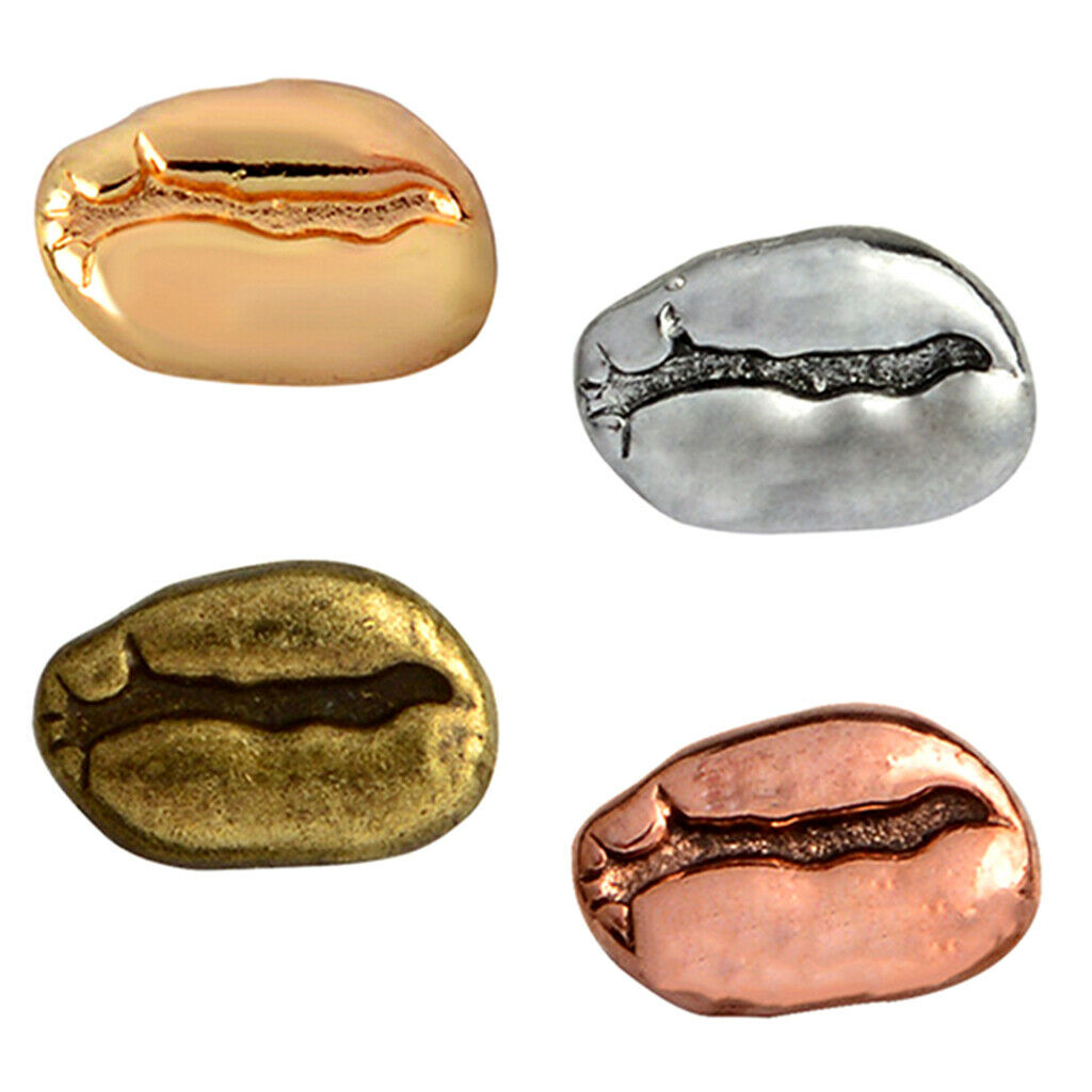 4 pcs Coffee Beans Shaped Pins Brooch Collar Lapel Pin