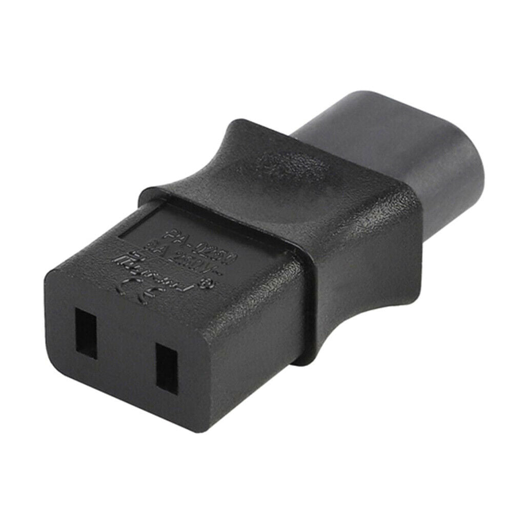 2X IEC 320 C8 Male to IEC 320 C9 2 Pin Female AC Adapter 6A /250V