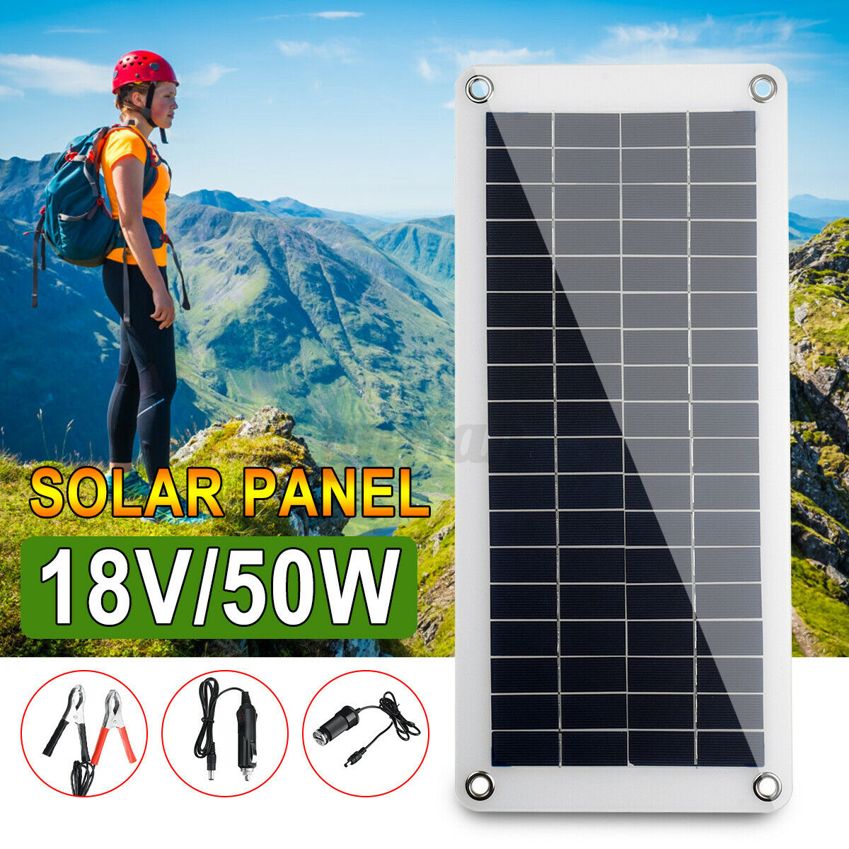 50W 18V USB Flexible Solar Panel Battery Charger Kit Car NEW Sunpowe ï¼G #F