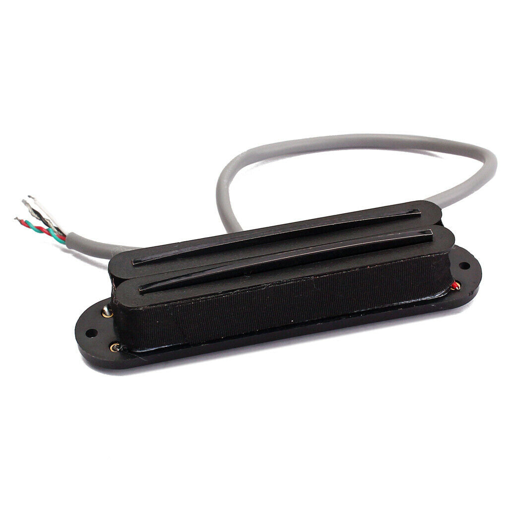 Black Dual Hot Rails Mini Humbucker Pickup For  Electric Guitar