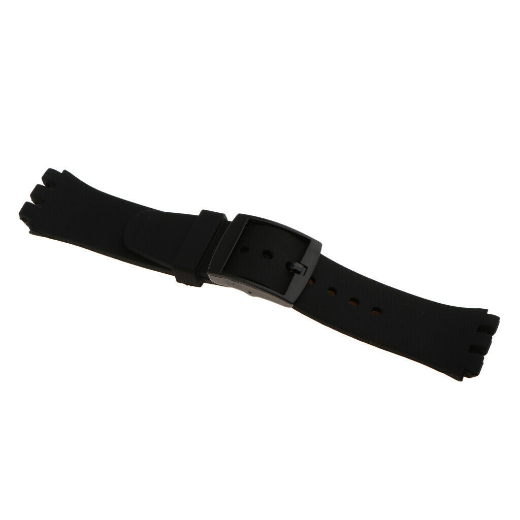 Silicone Watch Bands Watch Straps Replacement Rubber Wrist Band Black