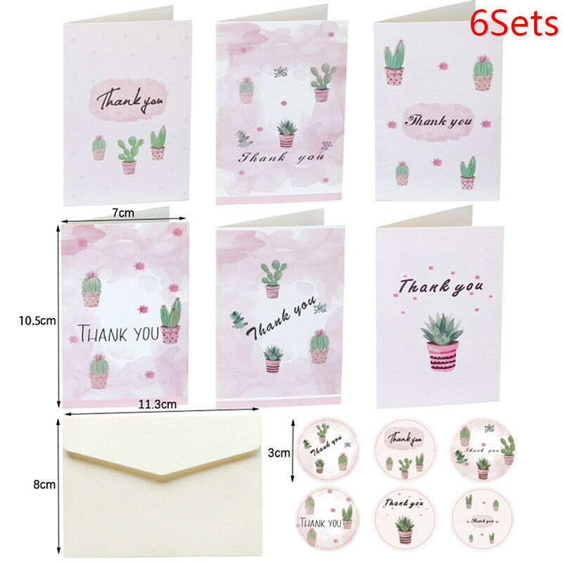 6Set Plant Thank you Cards Wedding Party Invitation Greeting Cards with E.l8