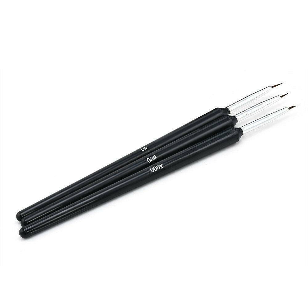 3X Nail Art Pen Dotting Drawing Painting UV Gel Liner Polish Brush Accessories