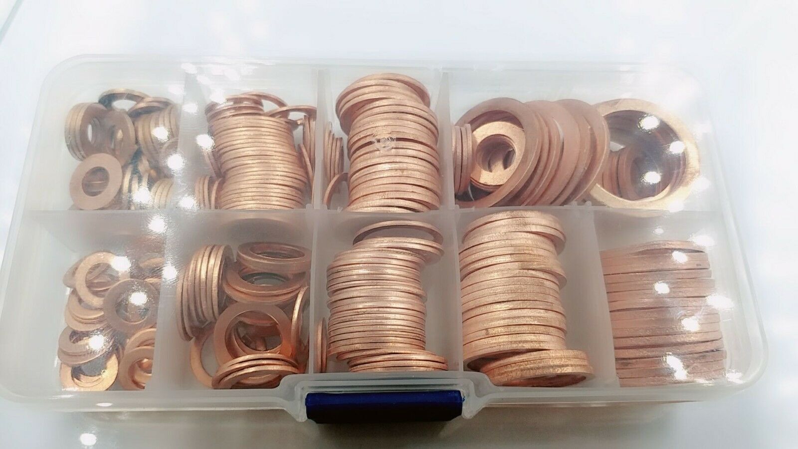 280pcs 12 Sizes Copper Crush Washers Assorted Seal Flat Ring Hardware Accessory