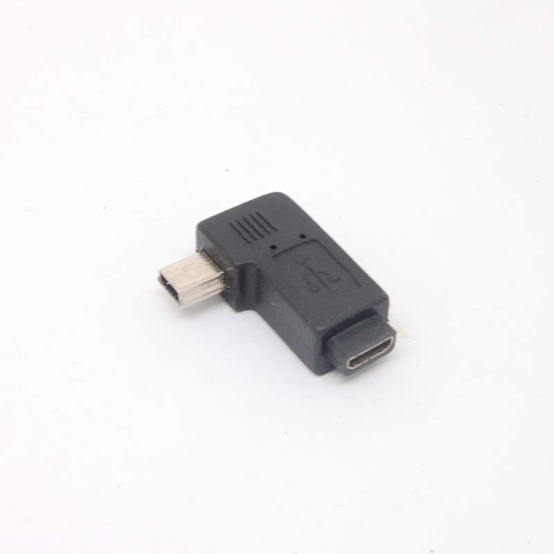 Mini USB Type A Female to Micro USB B Male 90 Degree right Angle Adapter Charger
