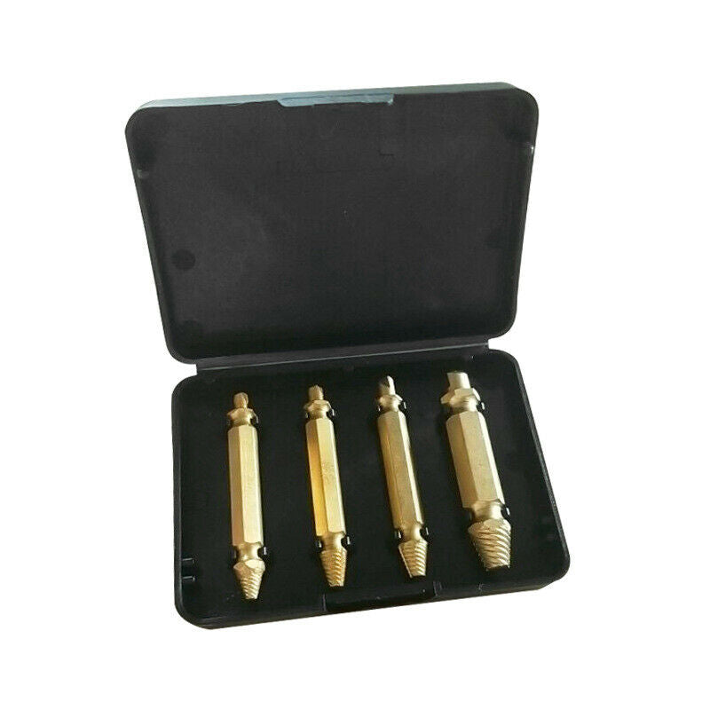 Titanium-Plated Broken End Extractor Screw Removal Tool Double End Extractor