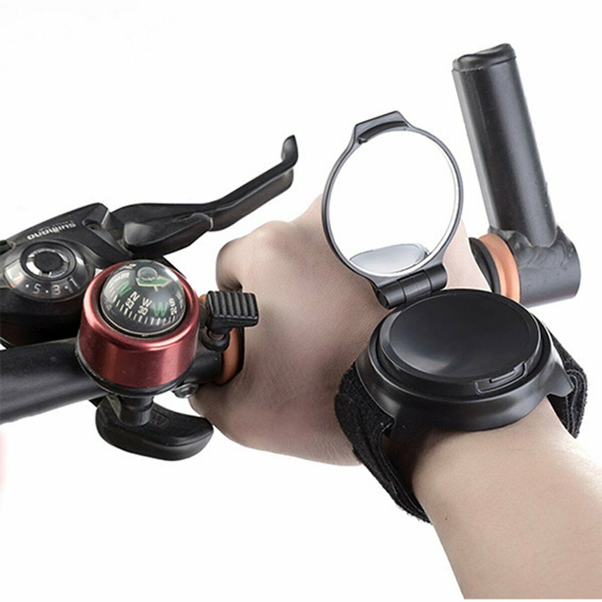 Bicycle Wristband Flexible Rear View Mirror Safety Backeye Wrist Band Safety KIT