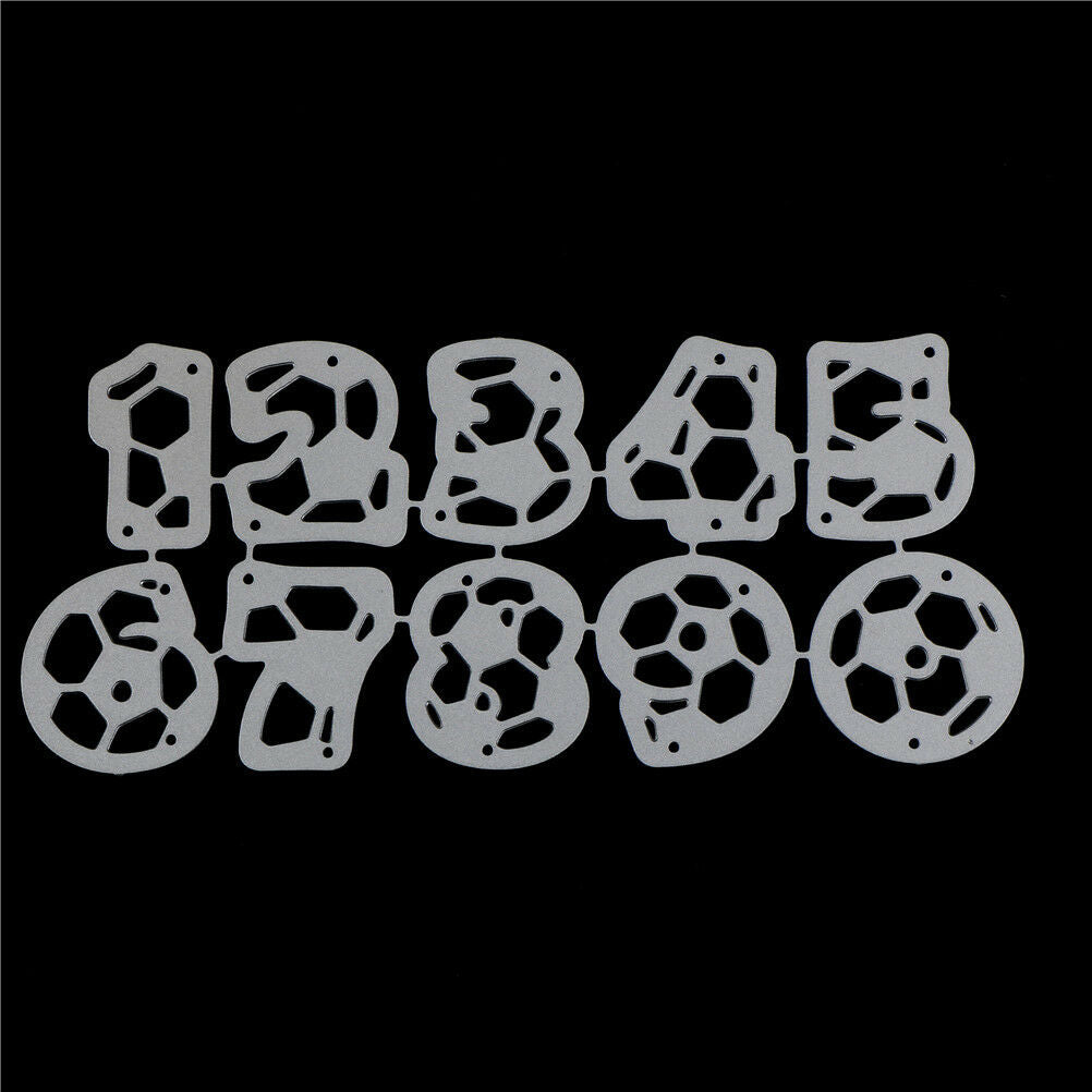 Football Numeral Design Metal Cutting Die For DIY Scrapbook Album Paper C.l8