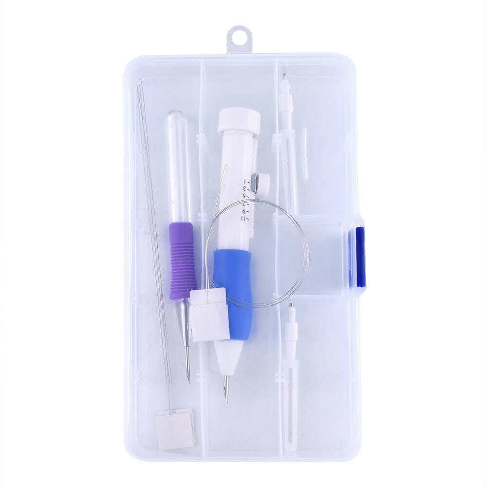 US DIY Embroidery Knitting Punch Needle Pen Sewing Tool Kit Thread Set New