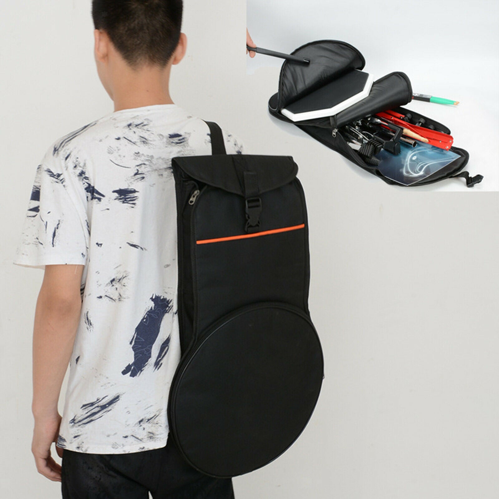 Portable 12 Inch Dumb Drum Bags Storage Bag Shoulder Bag Adjustable Straps