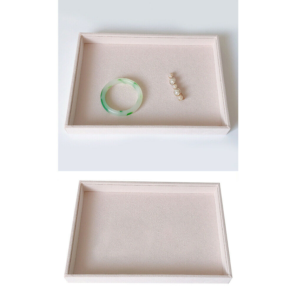 3X Wood Velvet Jewelry Display Box Holder Storage Showcase Container A,Dectable