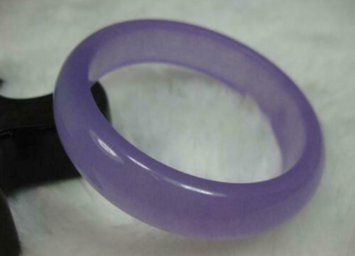 (Grade A) 100% Natural Lavender Jadeite JADE Bracelet Bangle 58-62mm