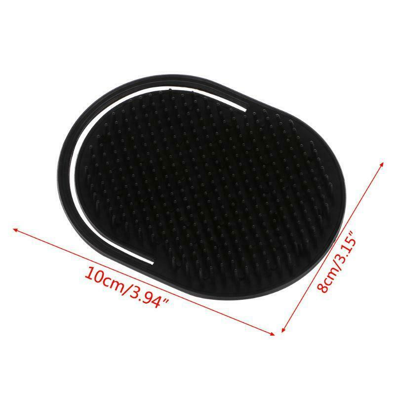 2 Pcs Pocket Travel Hair Comb Brush Men Beard Mustache Palm Scalp Massage Black