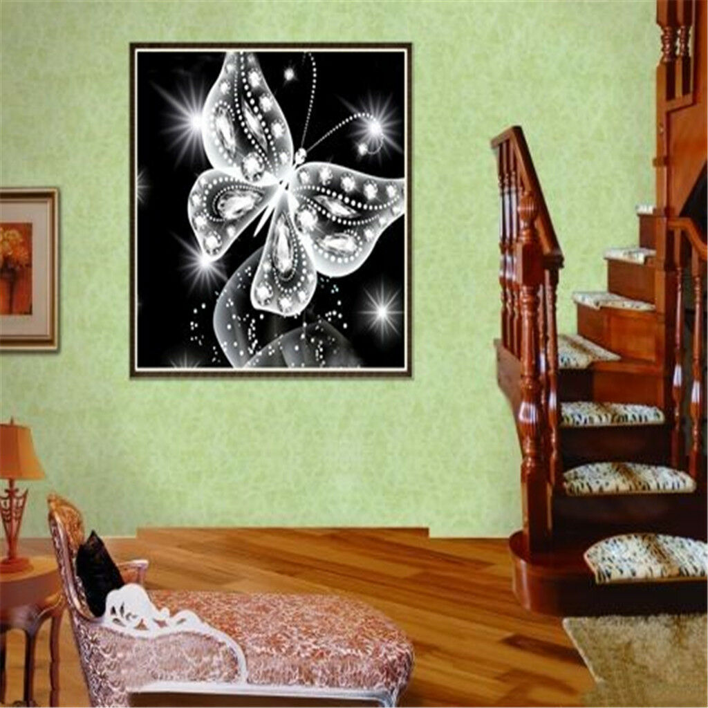 Crystal Butterfly Diamond Painting Embroidery DIY Paint By Number Kit Decor
