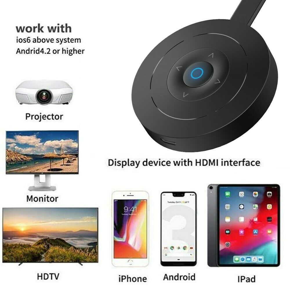 4K WIFI HDM Screen Wireless Display Adapter Airplay Miracast Dongle 2G + 5G CN