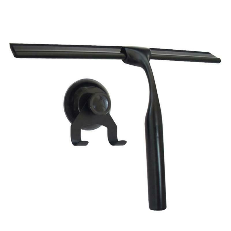 Stainless Steel Shower Squeegee Window Wiper Cleaner with Suction Hook Bathroom