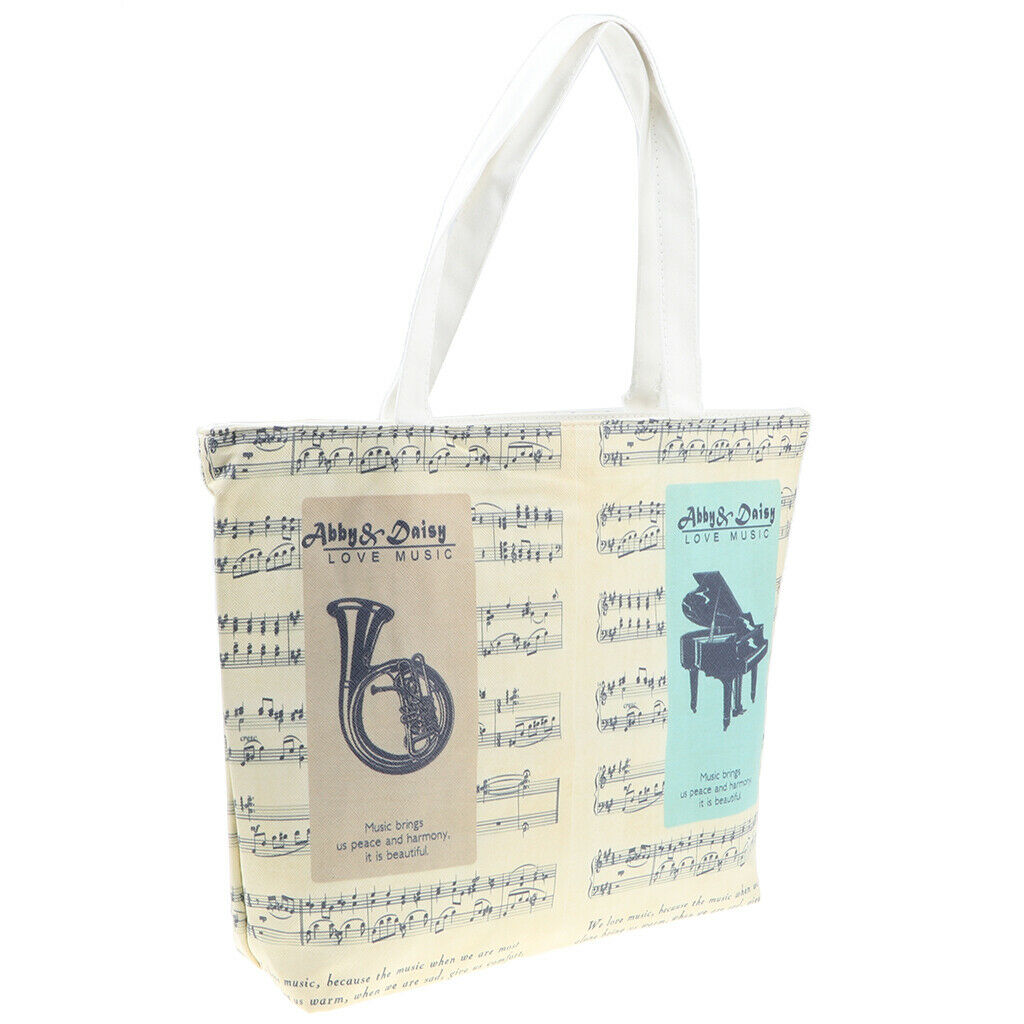 Fashion Music Handbag Tote Bag Shopping Bag for Women Kids Student 2