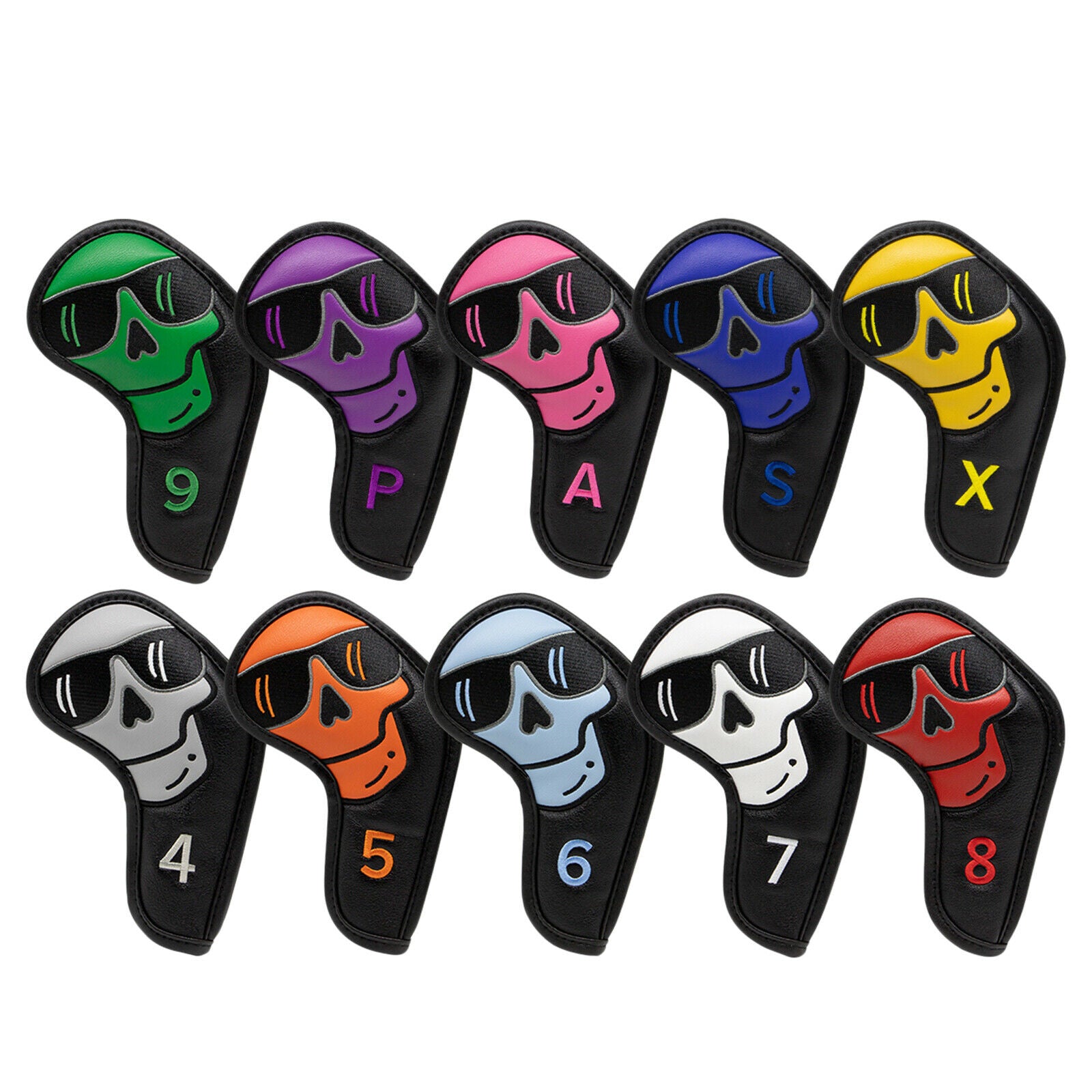 10pcs Golf Iron Head Covers for Golf Clubs Headcovers Protector w/ No.Tag