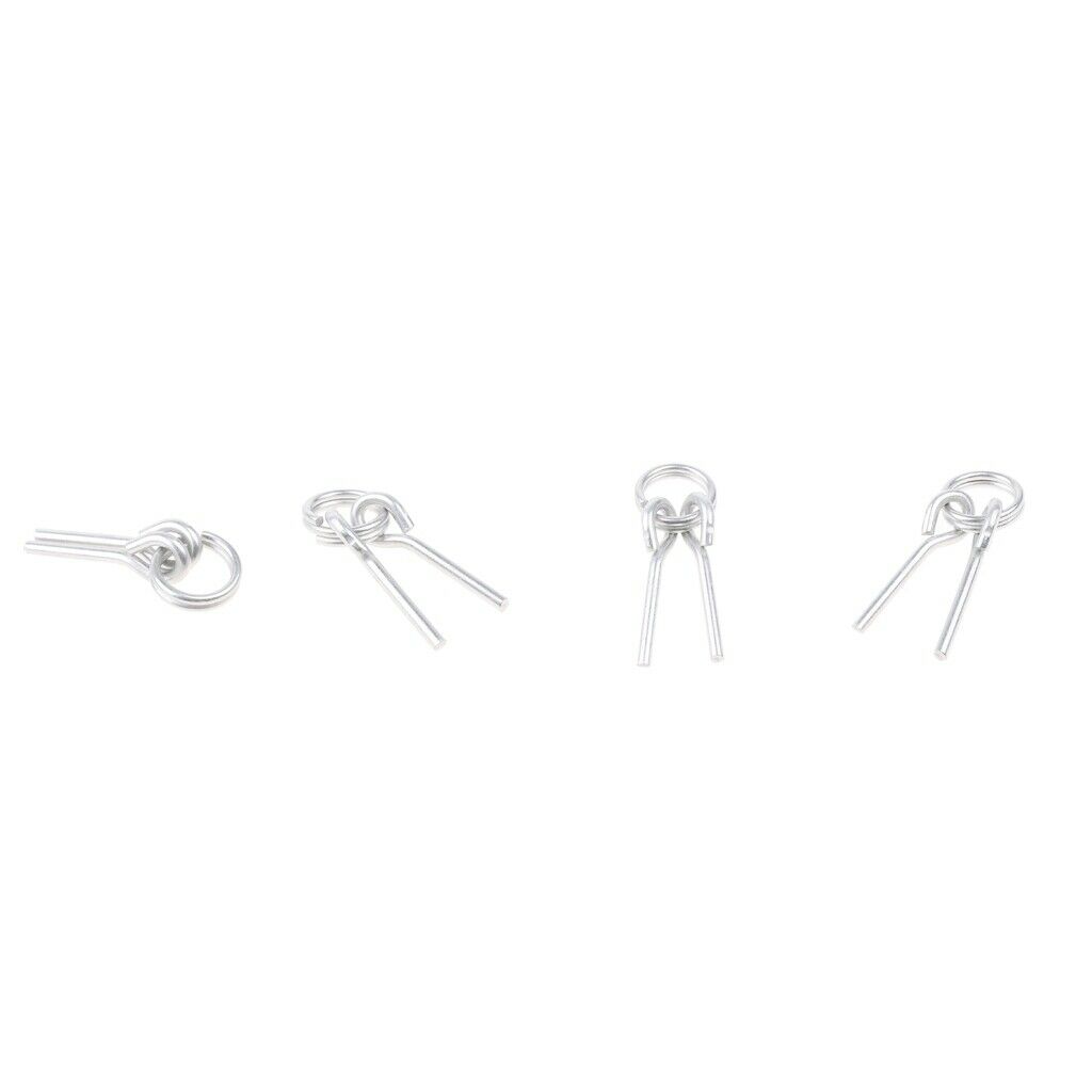 4 Pieces Awning Tent Poles Rings with 2 Pins Fit for Outdoor Camping Hiking