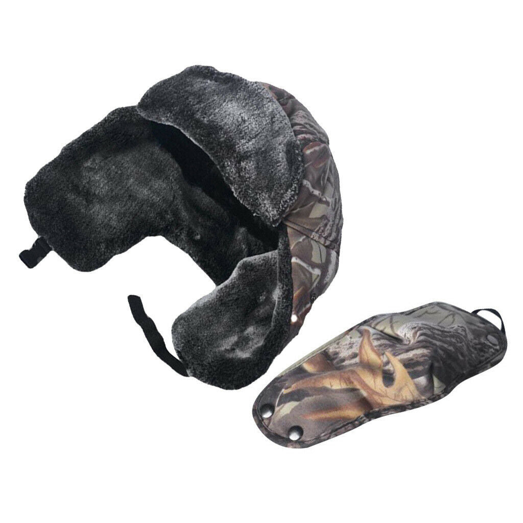 Winter Warm Cotton Hat Outdoor Thick Earflaps for Skiing Fishing Climbing