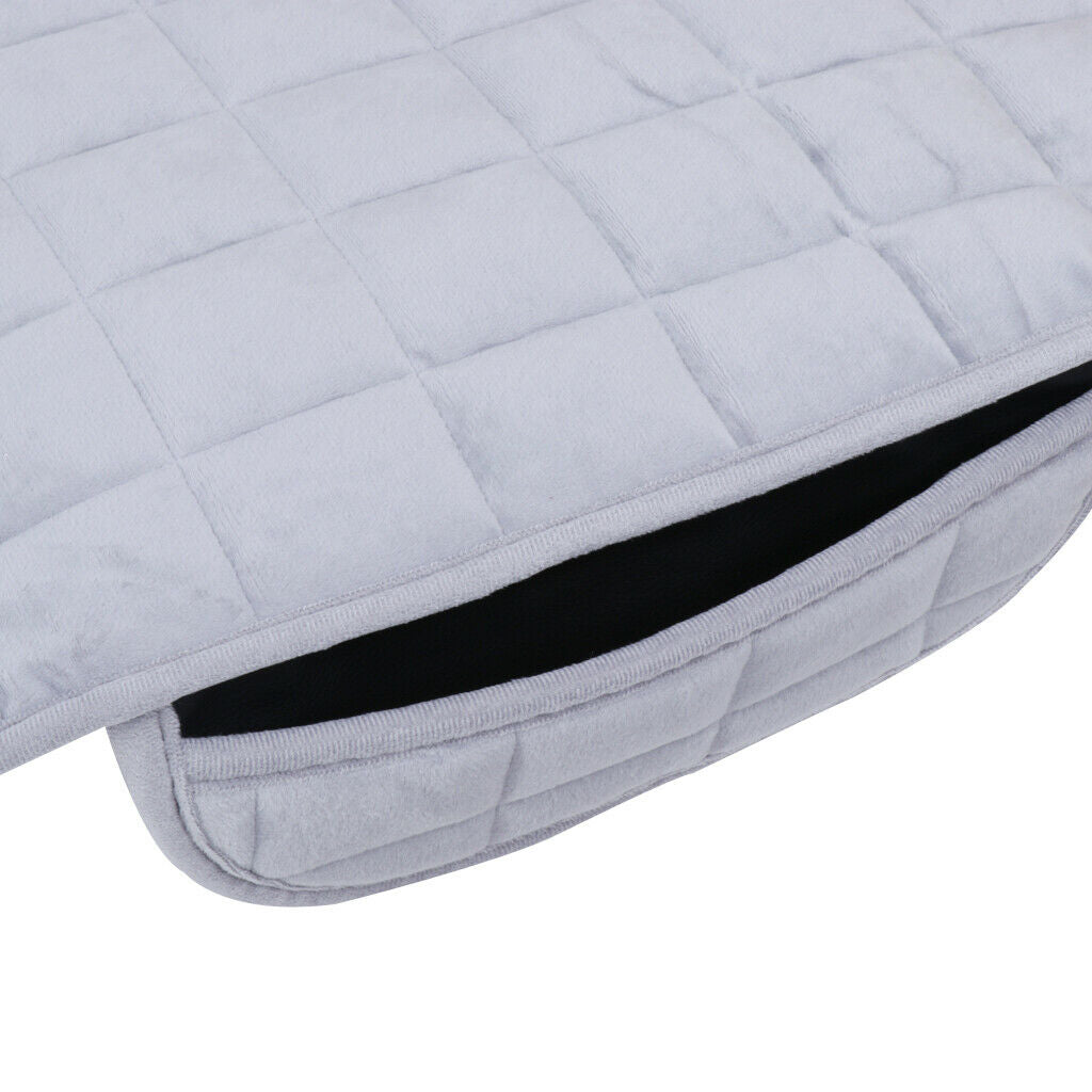 1 Pack Universal Row Winter Plush Antiskid Seat Cushion Seat Cover Pad Gray