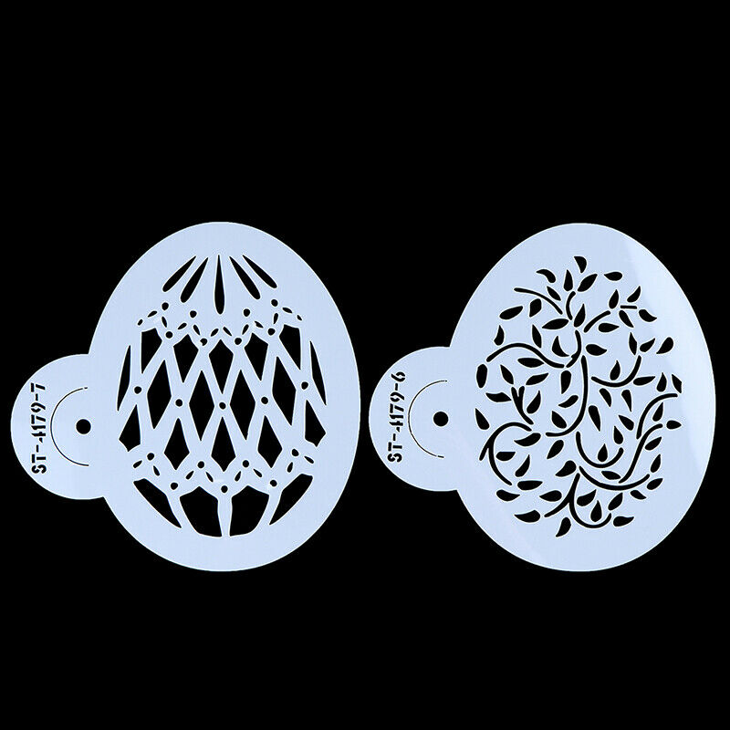 8Pcs/Set Easter Egg Shape Cookie Stencils Cake Decorating Mold Bakeware T.l8