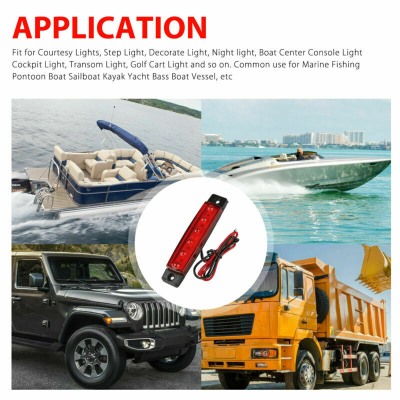 Red 10 Pods LED Rock Lights For Jeep Offroad Car Truck ATV Boat Underbody Light