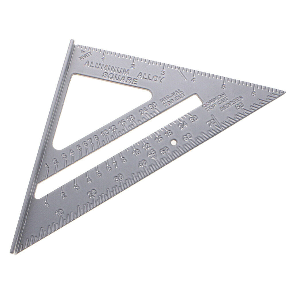 5x 7in Aluminum Alloy Triangle Ruler Carpenter Square Layout Measuring Tools