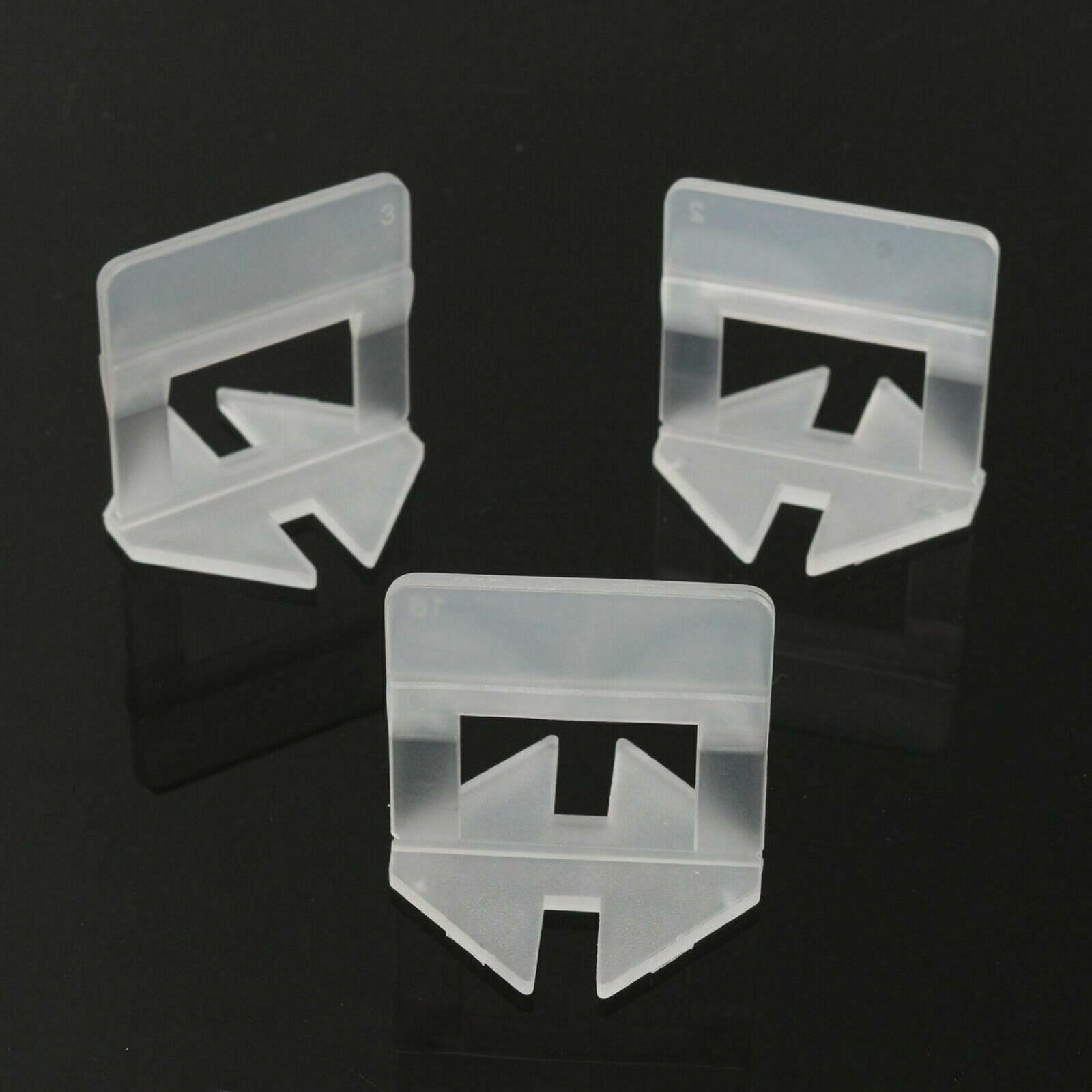 200Pcs 1mm Tile Tiling Leveling Levelling System Floor Spacer Plastic Clip Tool