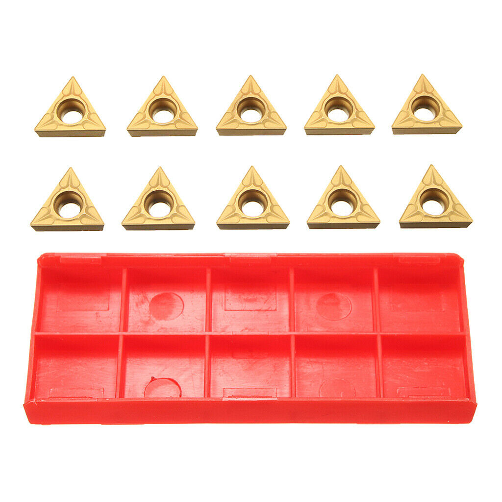 Set of 10 TCMT 16T304 Lathe Inserts for Steel Processing Milling Bar Accs