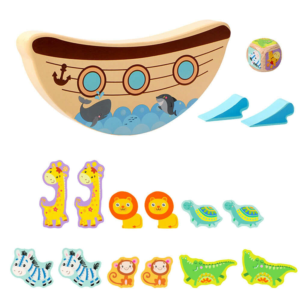 Wooden Block Cartoon Wooden Block Balancing Animal