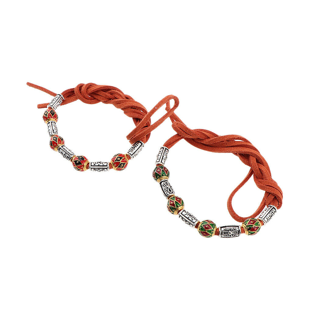 2Pcs Hair Ties Alloy Spacer Beads Necklace Jewelry DIY Bracelet Pendants 03