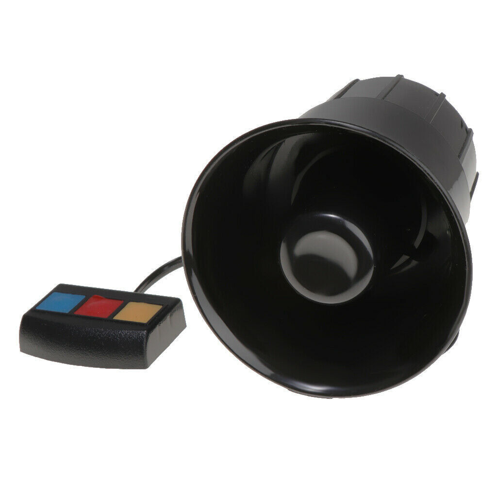 12V 30W 110dB Warning Alarm Loud Siren Horn for Car 3 Sounds Tone PA System