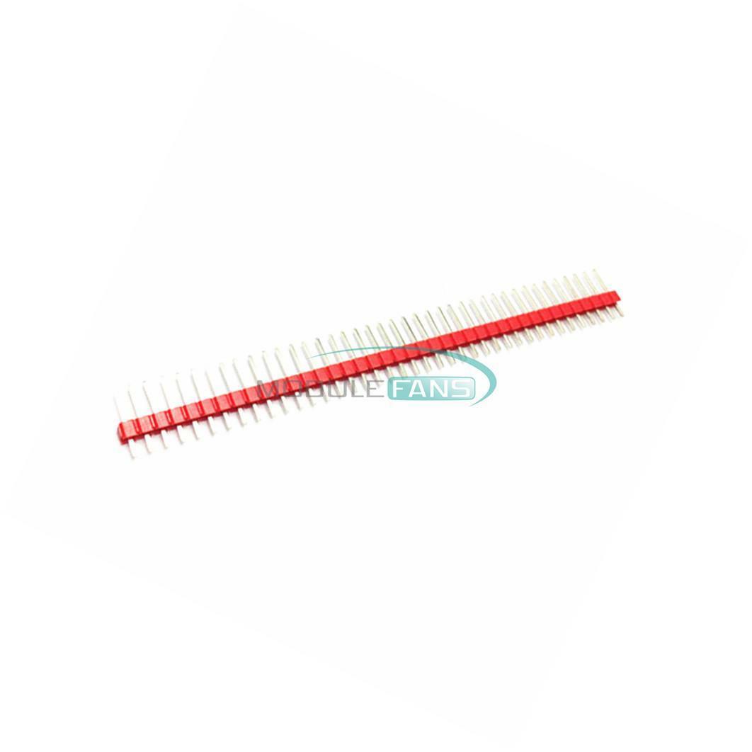 10PCS Red 40Pin 1x40P Male Breakable Pin Header Connector Strip 2.54mm M
