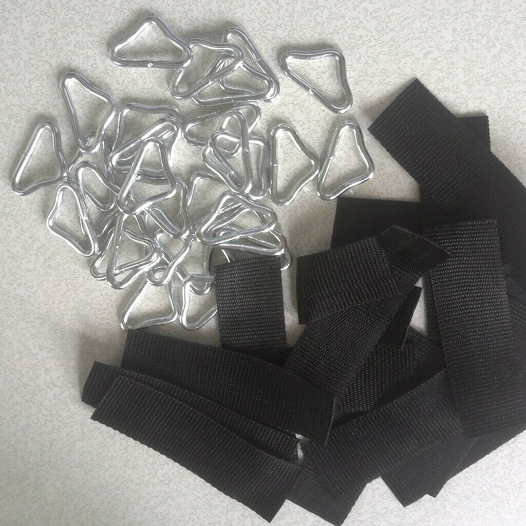 10pcs Triangle Rings Buckle for Straps Trampoline Mat Jumping Pad Lock Buckles