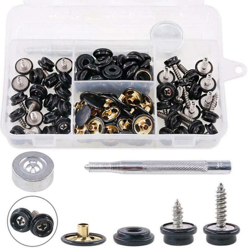 40 Sets 120pcs Metal Snaps Kit Canvas Marine Grade Boat Cover Snap with Box