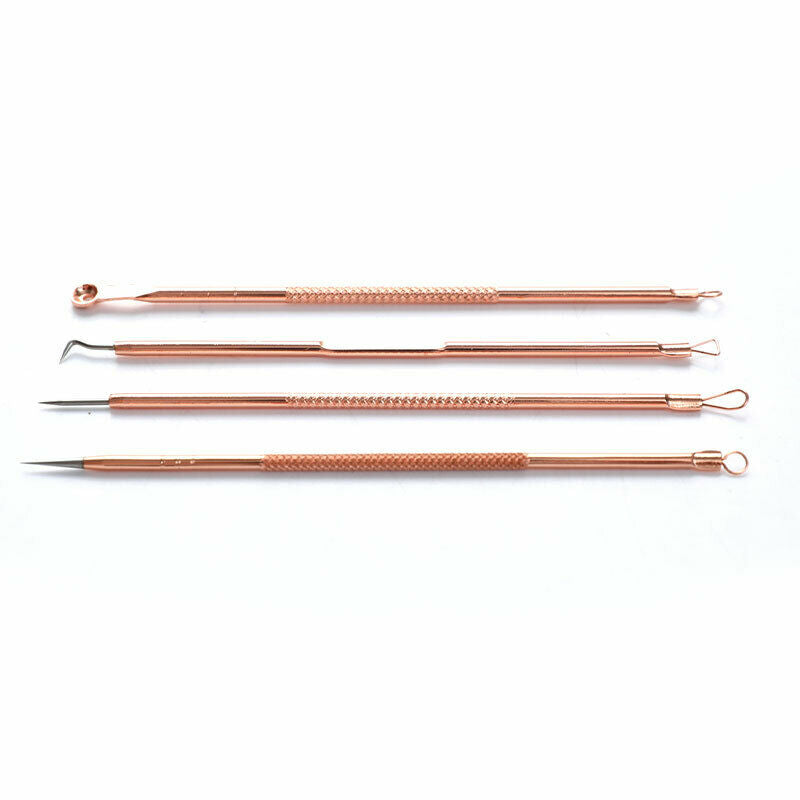4pcs/set Blackhead Comedone Needle Remover Pimple Spoon For Face Skin Care T Pb