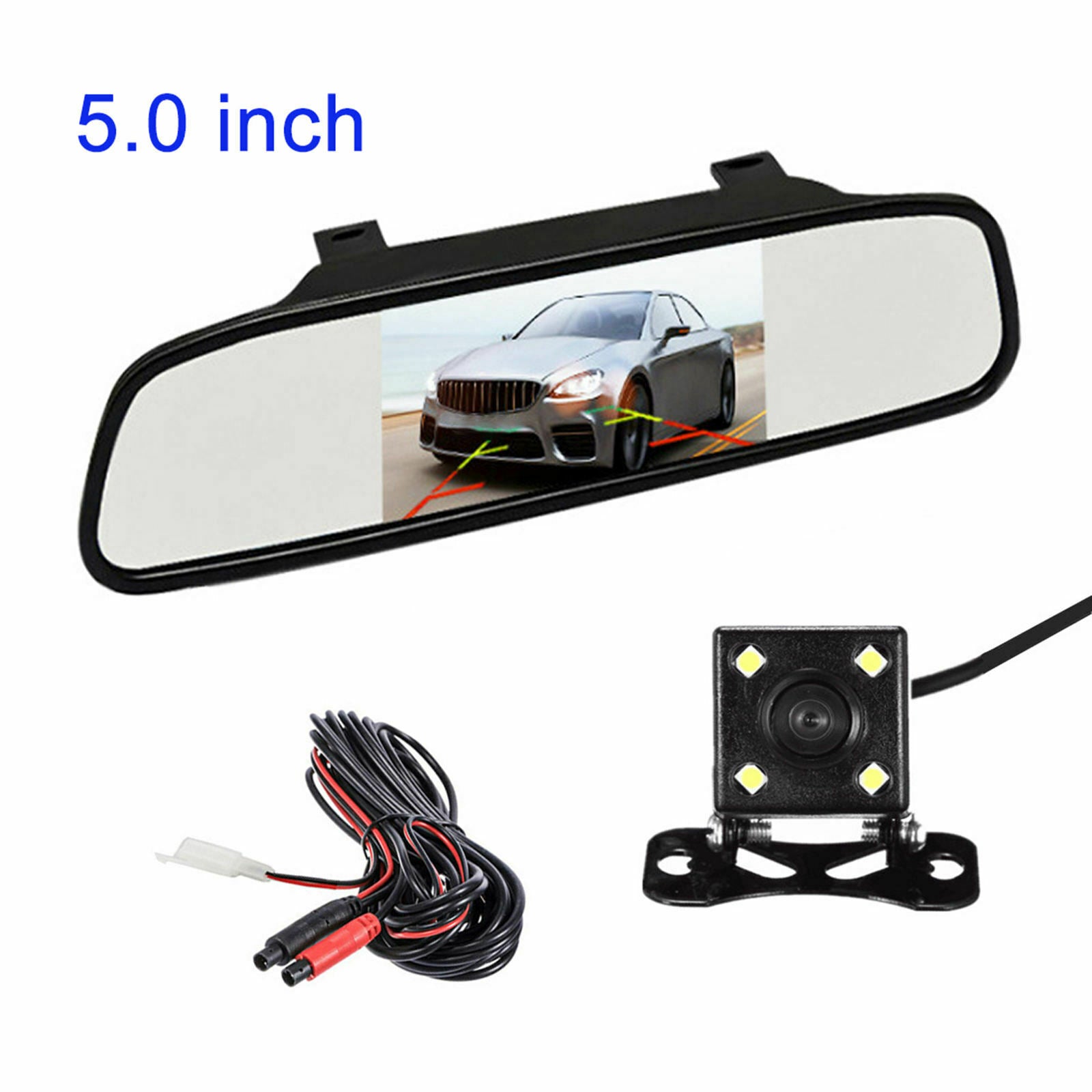 5" Rear Mirror Camera Video Recorder Car TFT LCD Screen Auto Parking Monitor