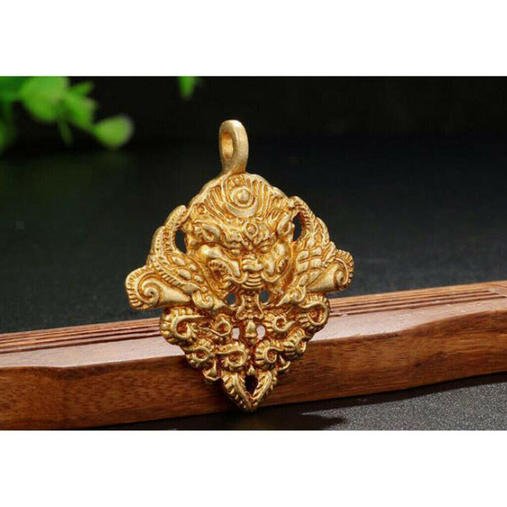 Metal Taotie Religion Buddhism Spirituality Amulet Necklace Charms Pendant
