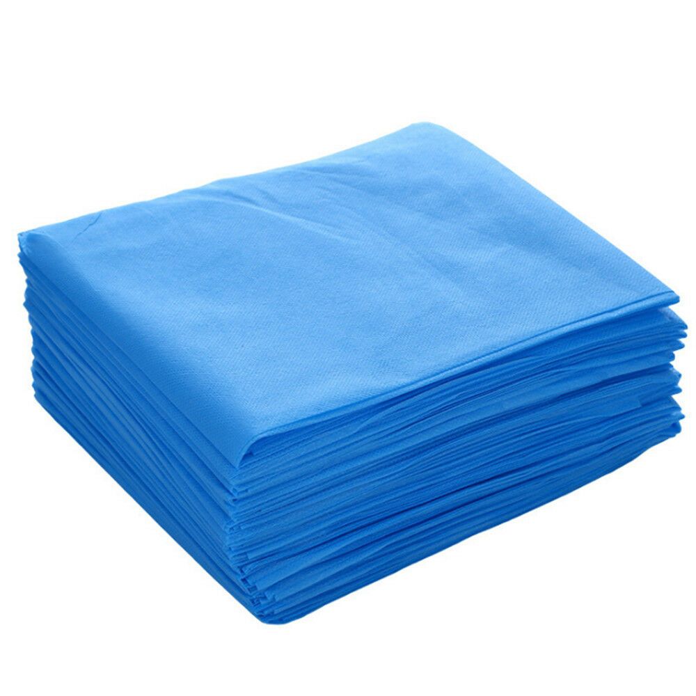10PCS Disposable One-off Massage Table Cover Blue Bed Sheet Waterproof Oil-proof